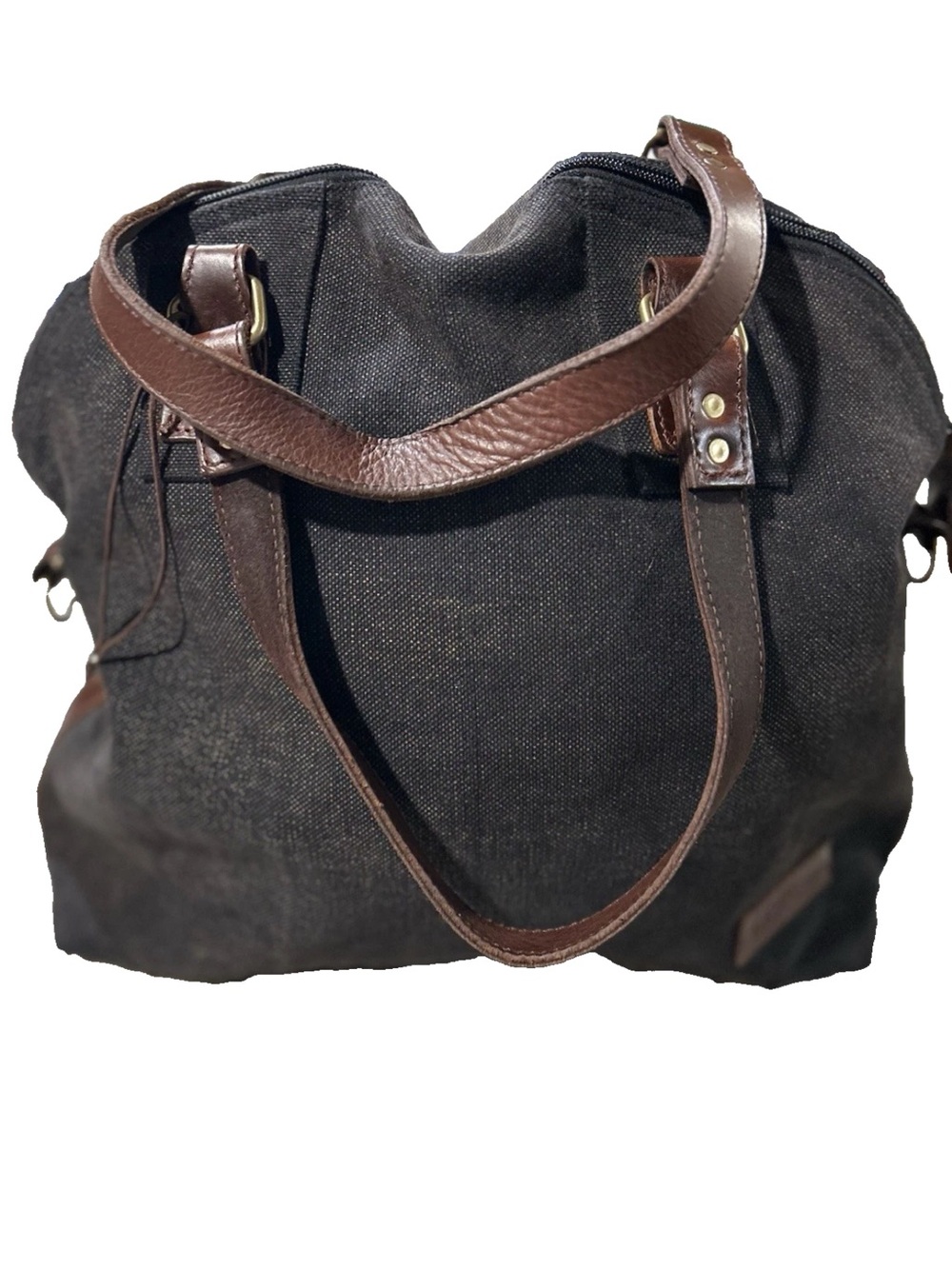Stellareese Feast Canvas and Leather Tote Bag! Great For Travel, Office, Or Baby